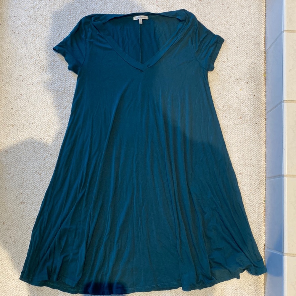 Simple dark green dress
